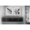 Castello Usa Nile 84-inch Black Vanity Set with Gray Top and Gold Handles CB-MC-84BLK-GLD-2053-GR - alternate 7
